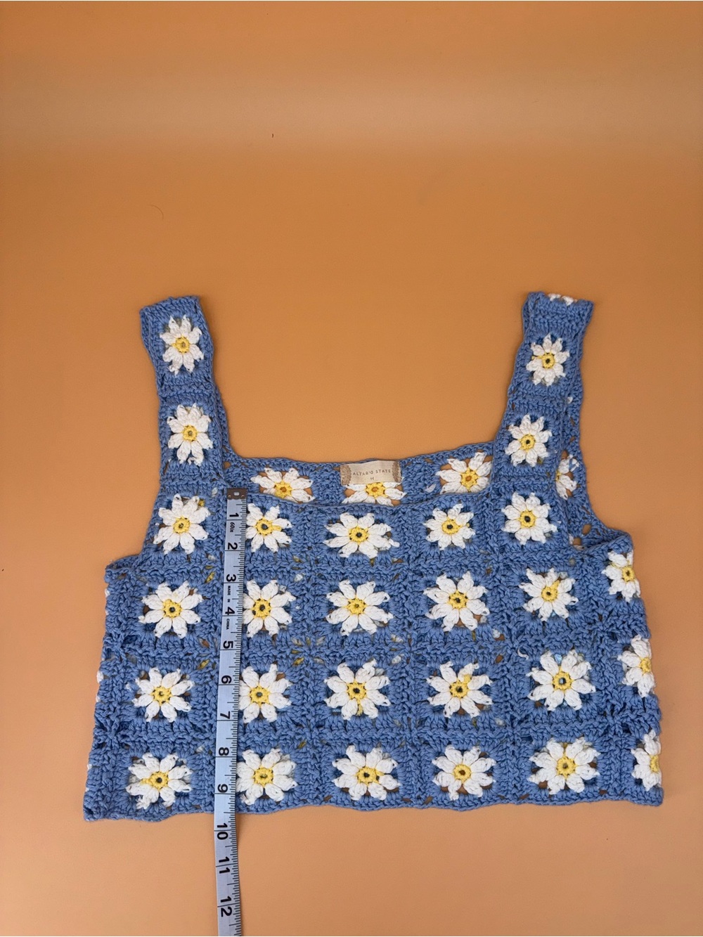 Altar'd State Periwinkle Crochet Daisy Crop Top - Picture 4 of 4